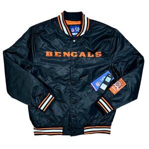 Cincinnati Bengals Ultra Game Button Up Black Jacket, Men's Small Brand New